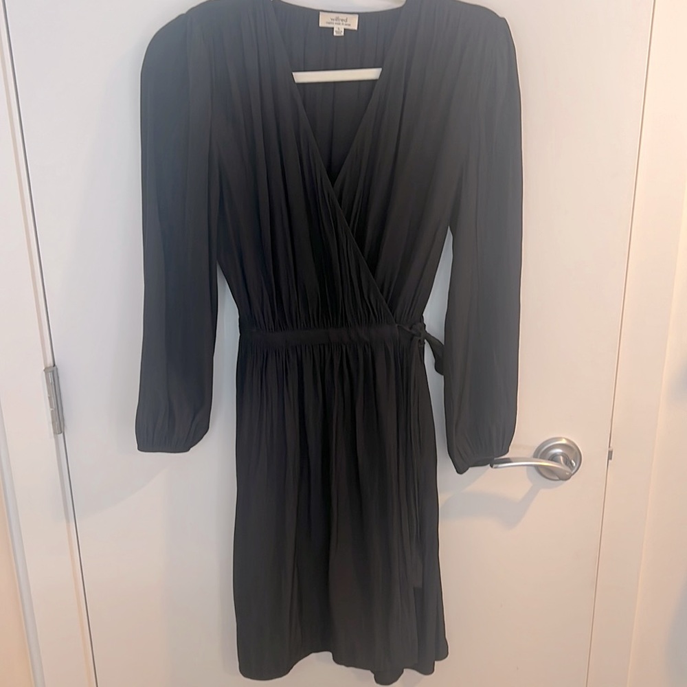 Wilfred Crepe Wrap Dress